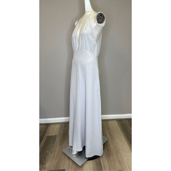 NWT TOTEME Halterneck silk crêpe de chine maxi dress Size US 4 $960 - Picture 6 of 12